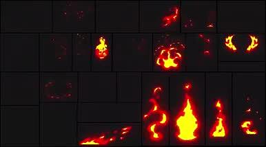 卡通火焰燃烧带通道AE模板视频的预览图